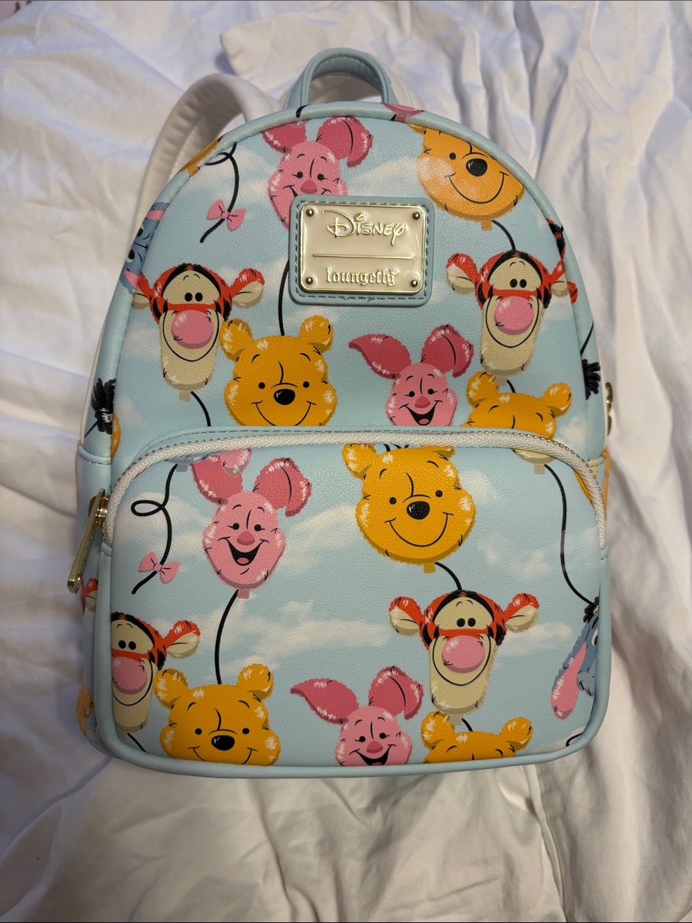 Loungefly Kids Light Blue Winnie the Pooh & Friends Balloon Mini Backpack